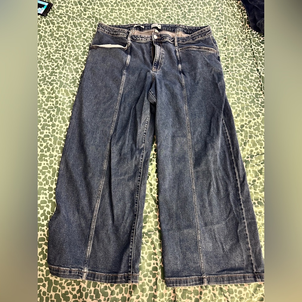 Ava & Viv Blue Wide Leg Denim Jeans